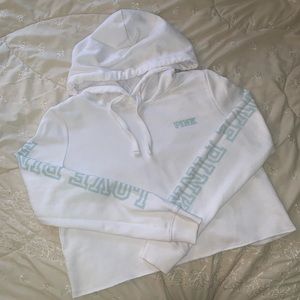 PINK cropped hoodie (XS)